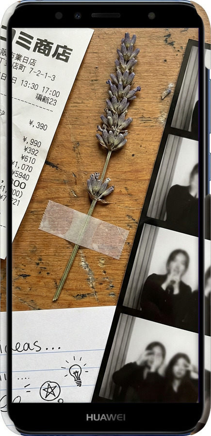 3D пластиковый матовый чехол Aesthetic Scrapbook Collage для Huawei Y6 2018 - 6773m-1637 изображение 