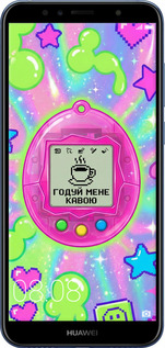 2D пластиковый чехол Y2K Aesthetic Retro Pet: Годуй мене кавою для Huawei Y6 2018 - 6784t-1637 изображение 