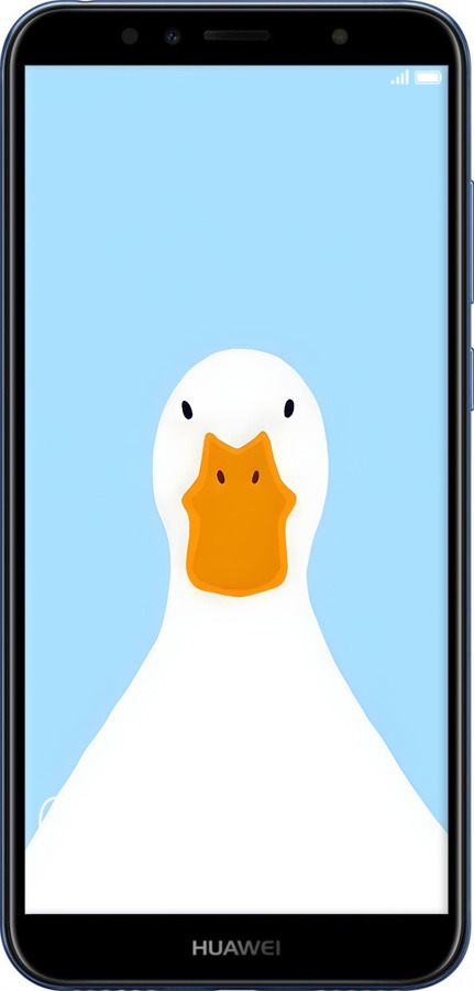 Силіконовий чехол Гусак для Huawei Y6 2018 - 6350u-1637 изображение 