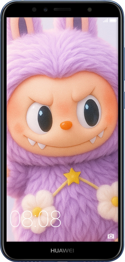 Силіконовий чехол Лабубу для Huawei Y6 2018 - 6708u-1637 изображение 