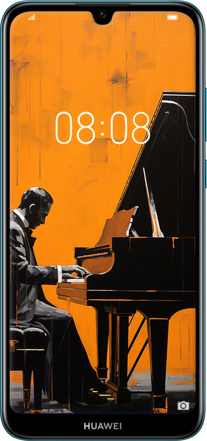 TPU чехол Чехол для телефона Мужчина за Роялем для Huawei Y6 2019 - 5938b-1666 изображение 