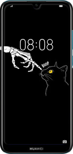 3D пластиковый матовый чехол Кошка для Huawei Y6 2019 - 6505m-1666 изображение 