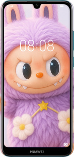 3D пластиковий матовий чехол Лабубу для Huawei Y6 2019 - 6708m-1666 изображение 
