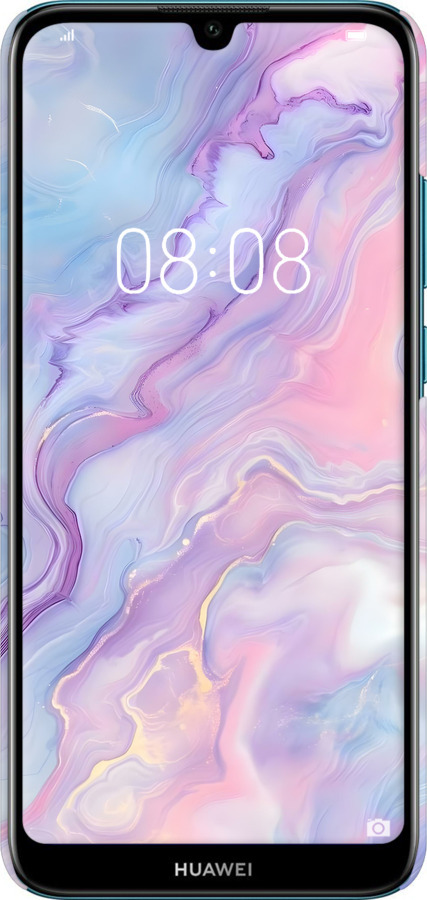 3D пластиковий матовий чехол Нежный мрамор для Huawei Y6 2019 - 6310m-1666 изображение 