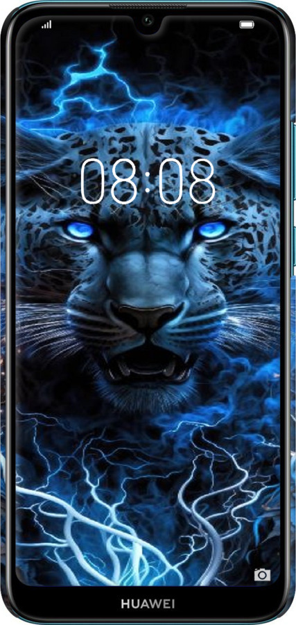 3D пластиковый матовый чехол Ледяной леопард для Huawei Y6 2019 - 6460m-1666 изображение 