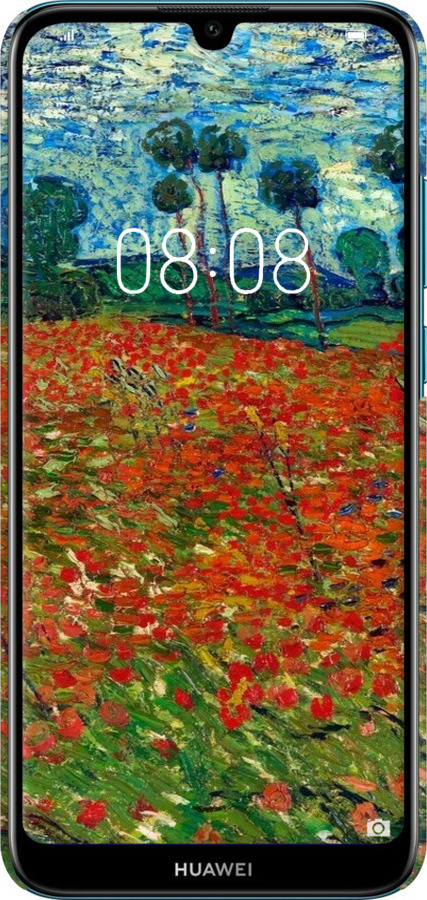 3D пластиковый матовый чехол Винсент Ван Гог-Маковое поле для Huawei Y6 2019 - 6466m-1666 изображение 