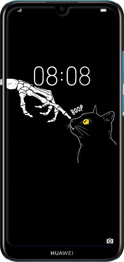 3D пластиковый матовый чехол Кошка для Huawei Y6 2019 - 6505m-1666 изображение 