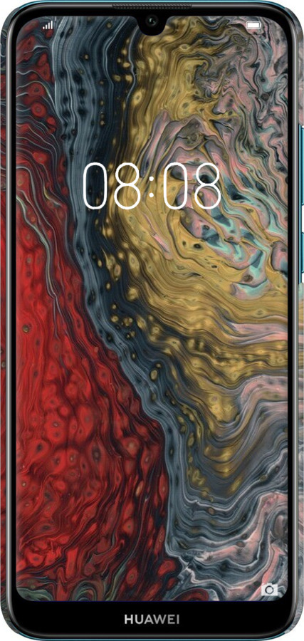 3D пластиковий матовий чехол Із зображенням абстрактного живопису для Huawei Y6 2019 - 6530m-1666 изображение 