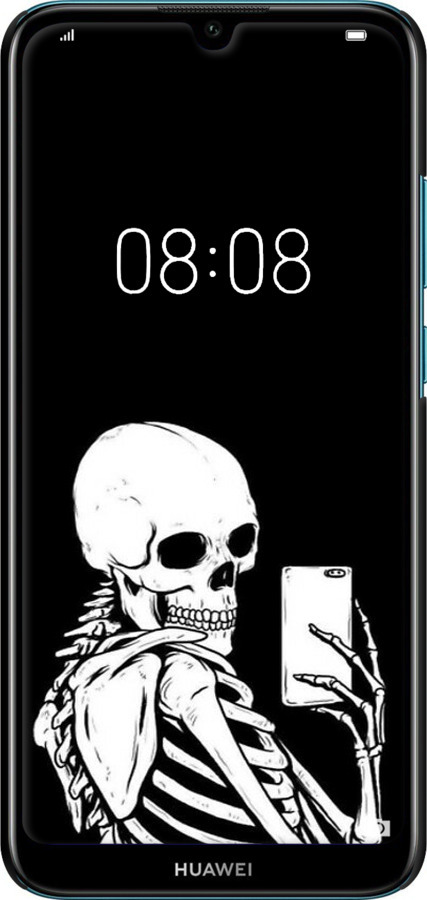 3D пластиковый матовый чехол Скелет делает Selfie для Huawei Y6 2019 - 6535m-1666 изображение 