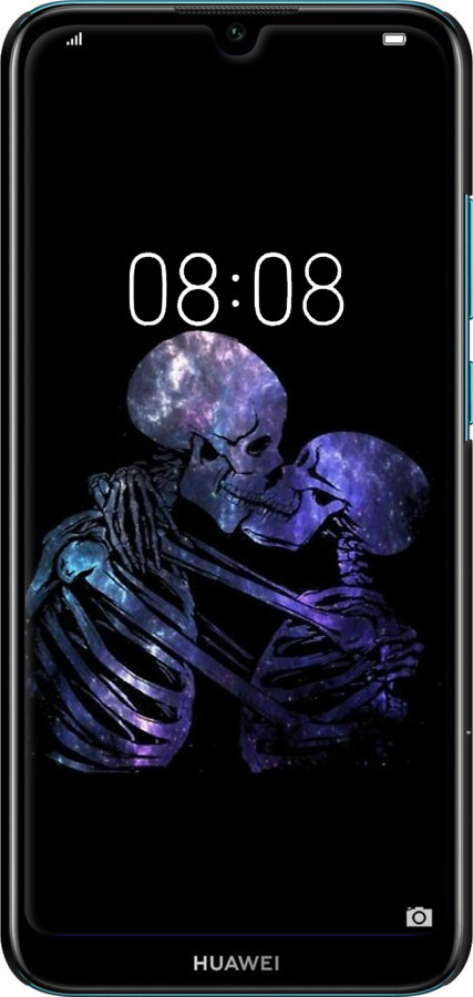 3D пластиковый матовый чехол С изображением скелета для Huawei Y6 2019 - 6537m-1666 изображение 