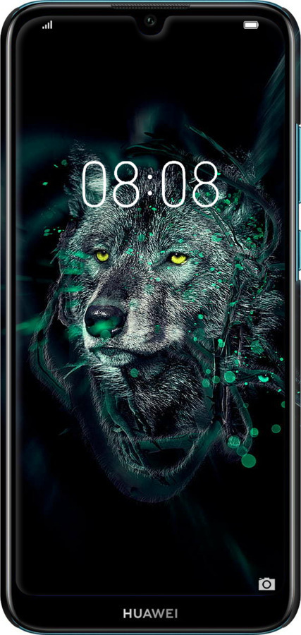 3D пластиковый матовый чехол Wolf для Huawei Y6 2019 - 6610m-1666 изображение 