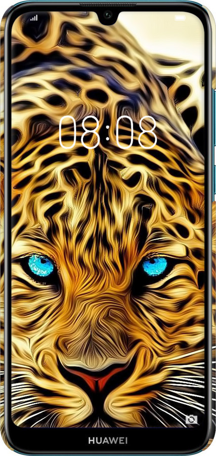 3D пластиковий матовий чехол Леопард для Huawei Y6 2019 - 6611m-1666 изображение 