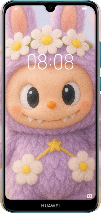 3D пластиковий матовий чехол Лабубу 1 для Huawei Y6 2019 - 6709m-1666 изображение 