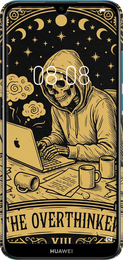 3D пластиковый матовый чехол The Overthinker для Huawei Y6 2019 - 6774m-1666 изображение 