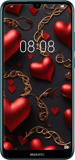 Силіконовий чехол Сердечки для Huawei Y6 2019 - 5831u-1666 изображение 