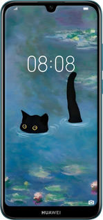 Силіконовий чехол Із зображенням кота та водяної лілії Monet для Huawei Y6 2019 - 6519u-1666 изображение 