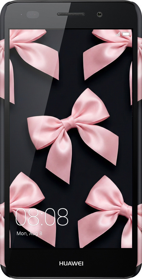 3D пластиковый матовый чехол Coquette Ribbons Dark Coquette для Huawei Y6 II - 6767m-338 изображение 