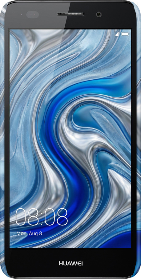 3D пластиковый матовый чехол Liquid Chrome для Huawei Y6 II - 6781m-338 изображение 