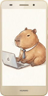2D пластиковый чехол Funny Capybara CEO Working для Huawei Y6 II - 6777t-338 изображение 