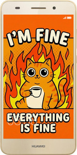 2D пластиковый чехол Funny Cat для Huawei Y6 II - 6786t-338 изображение 