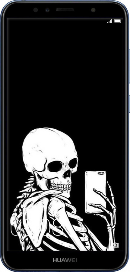TPU чехол Скелет делает Selfie для Huawei Honor 7C - 6535b-1411 изображение 