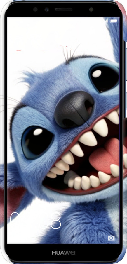 3D пластиковый матовый чехол Стич для Huawei Honor 7C - 6684m-1411 изображение 