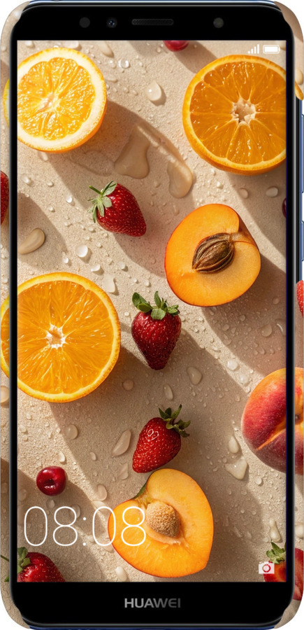 3D пластиковый матовый чехол Фрукты 3 для Huawei Y6 Prime 2018 - 6703m-1441 изображение 