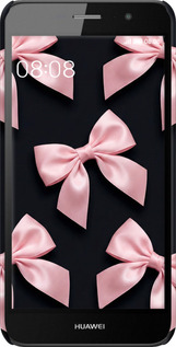 3D пластиковый матовый чехол Coquette Ribbons Dark Coquette для Huawei Y6 Pro - 6767m-355 изображение 