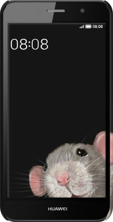 3D пластиковый матовый чехол The Peeking Rat для Huawei Enjoy 5 - 6442m-475 изображение 