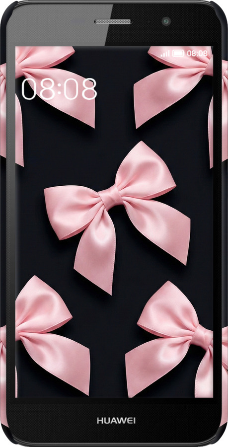 3D пластиковый матовый чехол Coquette Ribbons Dark Coquette для Huawei Y6 Pro - 6767m-355 изображение 