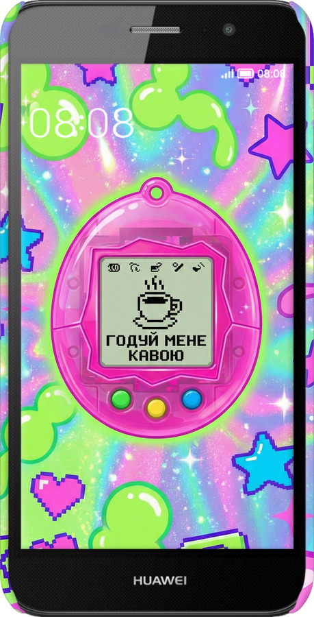 3D пластиковый матовый чехол Y2K Aesthetic Retro Pet: Годуй мене кавою для Huawei Enjoy 5 - 6784m-475 изображение 