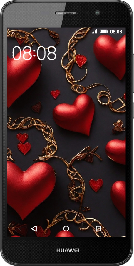 Силіконовий чехол Сердечки для Huawei Y6 Pro - 5831u-355 изображение 
