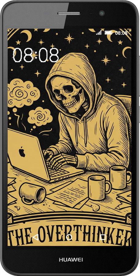 Силіконовий чехол The Overthinker для Huawei Y6 Pro - 6774u-355 изображение 