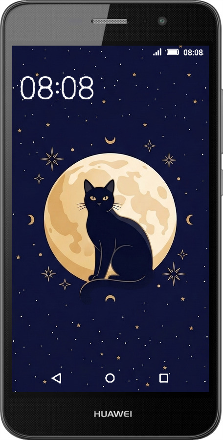 Силіконовий чехол Cute Cat Celestial/Witchy для Huawei Y6 Pro - 6787u-355 изображение 