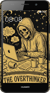 3D пластиковый матовый чехол The Overthinker для Huawei Y6 - 6774m-333 изображение 