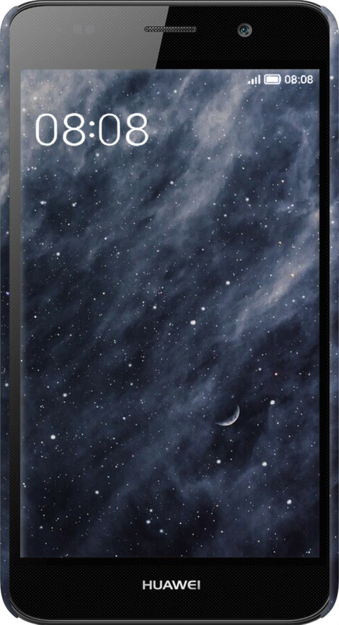3D пластиковий матовий чехол Сині хмари, Синій місяць для Huawei Y6 - 6398m-333 изображение 