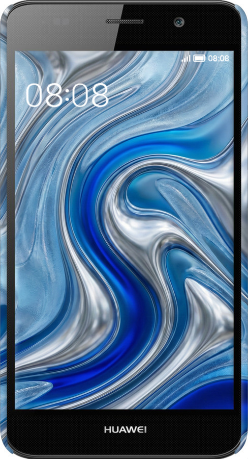 3D пластиковий матовий чехол Liquid Chrome для Huawei Y6 - 6781m-333 изображение 