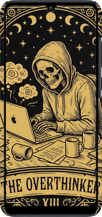 3D пластиковый матовый чехол The Overthinker для Huawei Y6p - 6774m-1952 изображение 