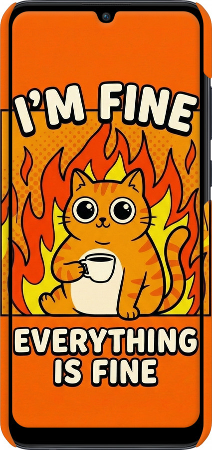 3D пластиковий матовий чехол Funny Cat для Huawei Y6p - 6786m-1952 изображение 