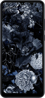 Силиконовый чехол Абстрактный цветочный рисунок в синих тонах для Huawei Y6p - 6539u-1952 изображение 