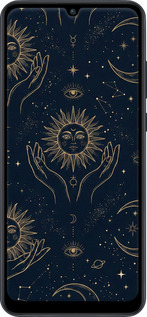 2D пластиковый чехол Celestial Harmony: Sun & Moon Gold Mystic Pattern для Huawei Y6p - 6778t-1952 изображение 