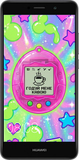 Силиконовый чехол Y2K Aesthetic Retro Pet: Годуй мене кавою для Huawei Y7 2017 - 6784u-1019 изображение 