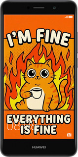 Силіконовий чехол Funny Cat для Huawei Y7 2017 - 6786u-1019 изображение 