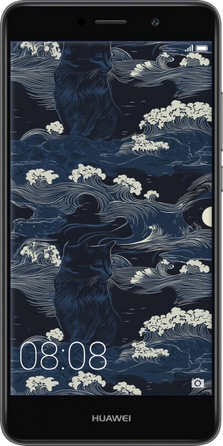 Силиконовый чехол Морская тематика в стиле арт-деко для Huawei Y7 2017 - 6520u-1019 изображение 