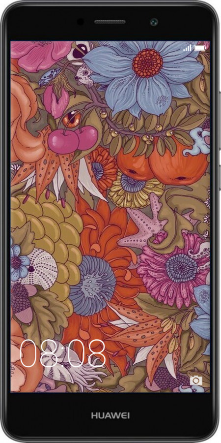 Силіконовий чехол Абстрактні  квіти для Huawei Y7 2017 - 6526u-1019 изображение 