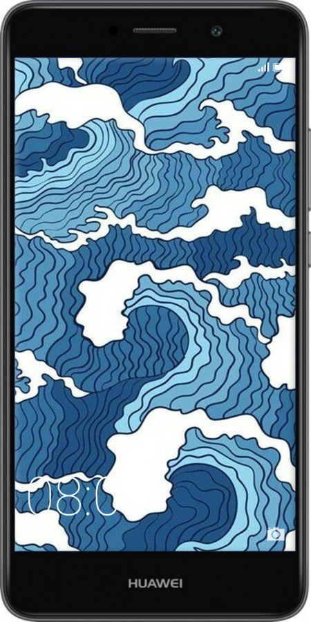 Силиконовый чехол Абстрактный рисунок морских волн для Huawei Y7 2017 - 6538u-1019 изображение 