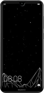 TPU чехол Черно белые абстрактные горы для Huawei Y7 2019 - 6437b-1638 изображение 