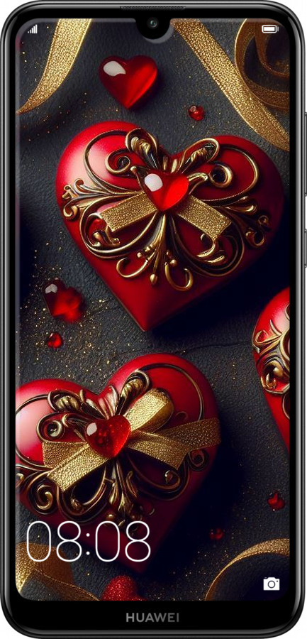 TPU чехол Сердечки v4 для Huawei Y7 2019 - 5834b-1638 изображение 