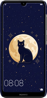 3D пластиковый матовый чехол Cute Cat Celestial/Witchy для Huawei Y7 2019 - 6787m-1638 изображение 