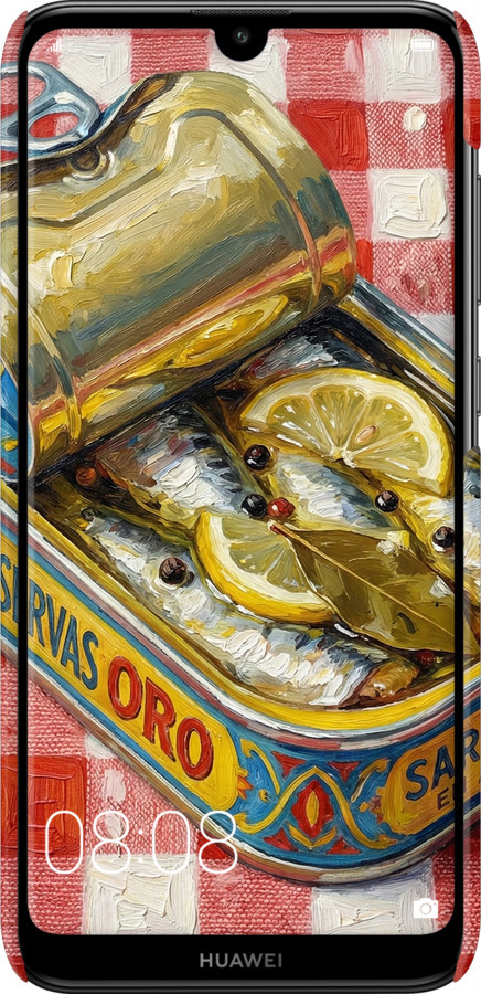 3D пластиковый матовый чехол Vintage Sardine Tin Phone для Huawei Y7 2019 - 6772m-1638 изображение 